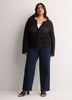 Semi-Fitted Crochet Cardigan with Long Bell Sleeves
