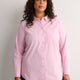 Pink Poplin Buttoned-Down Tunic Shirt