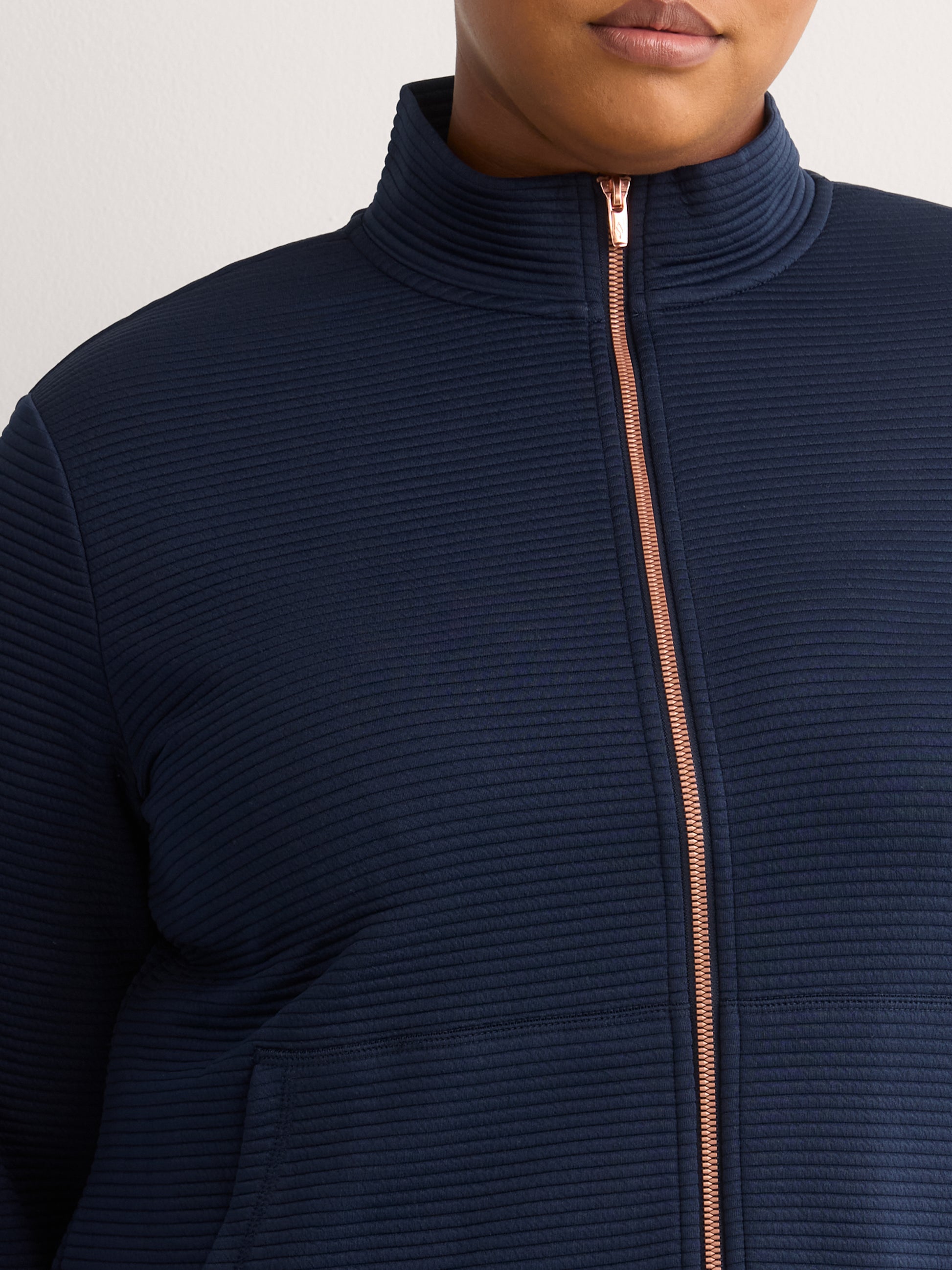Go Walk Everywhere Ribbed Knit Jacket - Skechers