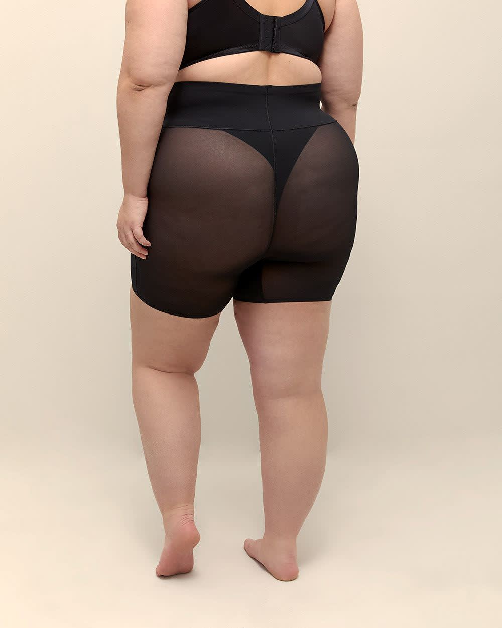 Long-Leg Shaping Brief with Mesh and Lace - ti Voglio