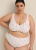 Cheeky White Floral-Print Cotton Brief - ti Voglio