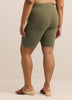 Bike Short with Eyelet Palm Tree Embroidery