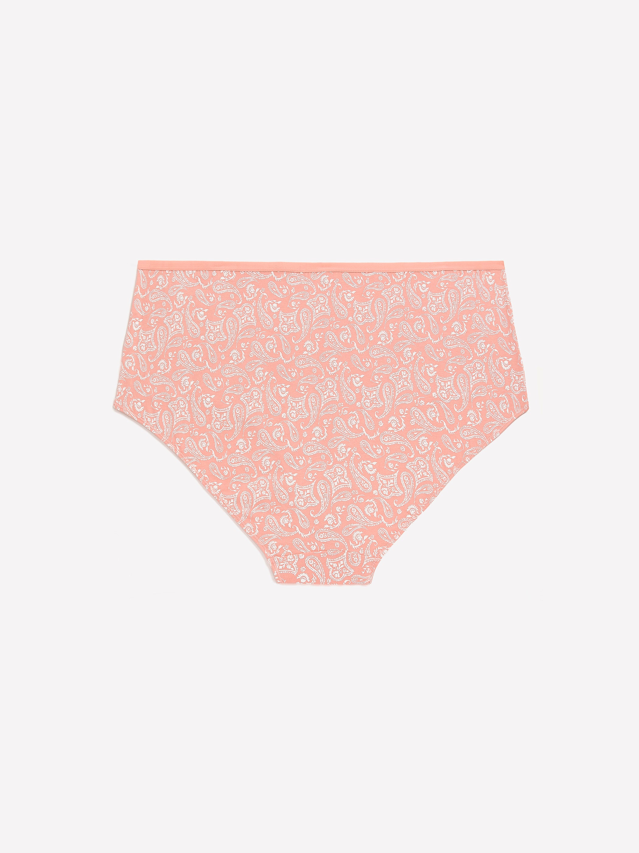 Pink Cotton Full Brief with Paisley Print - tiVOGLIO
