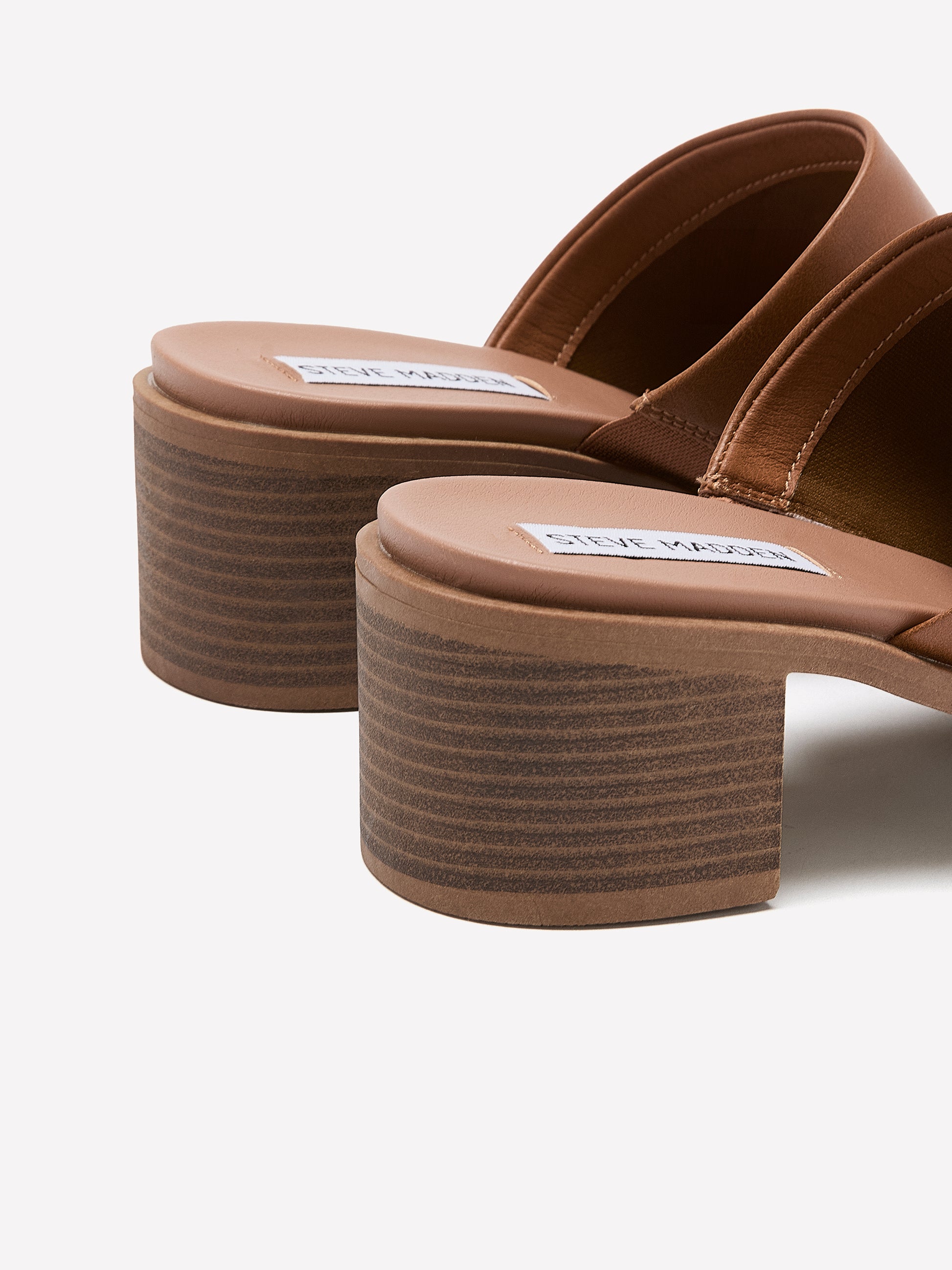 Wide Width, Kacey Block-Heel Slip-On Sandal - Steve Madden