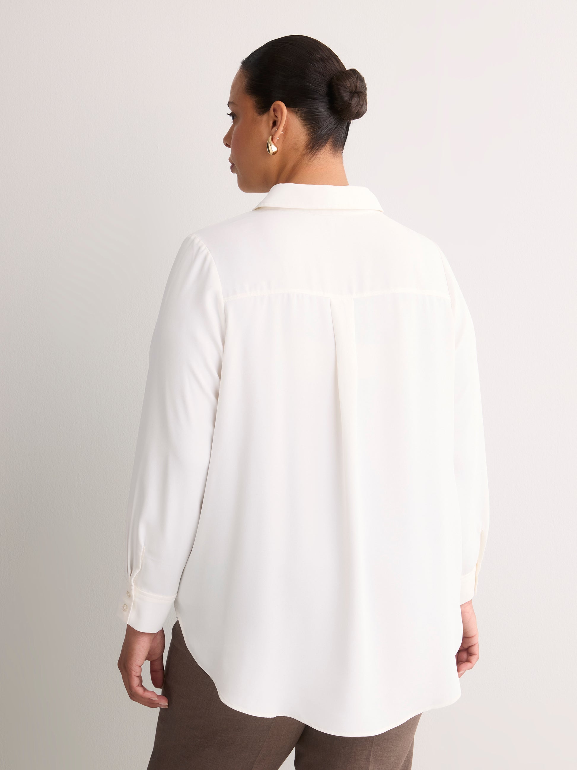 Silky Buttoned Down Tunic