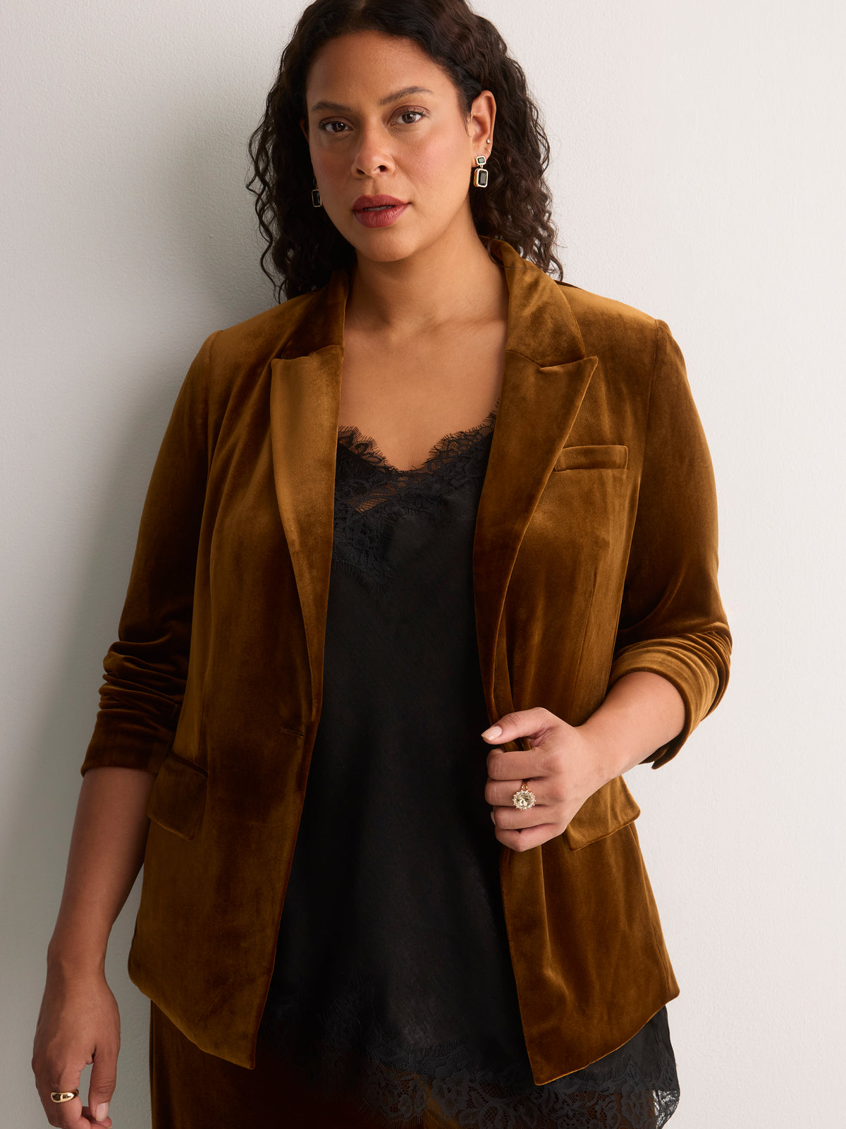 Golden Velvet Blazer