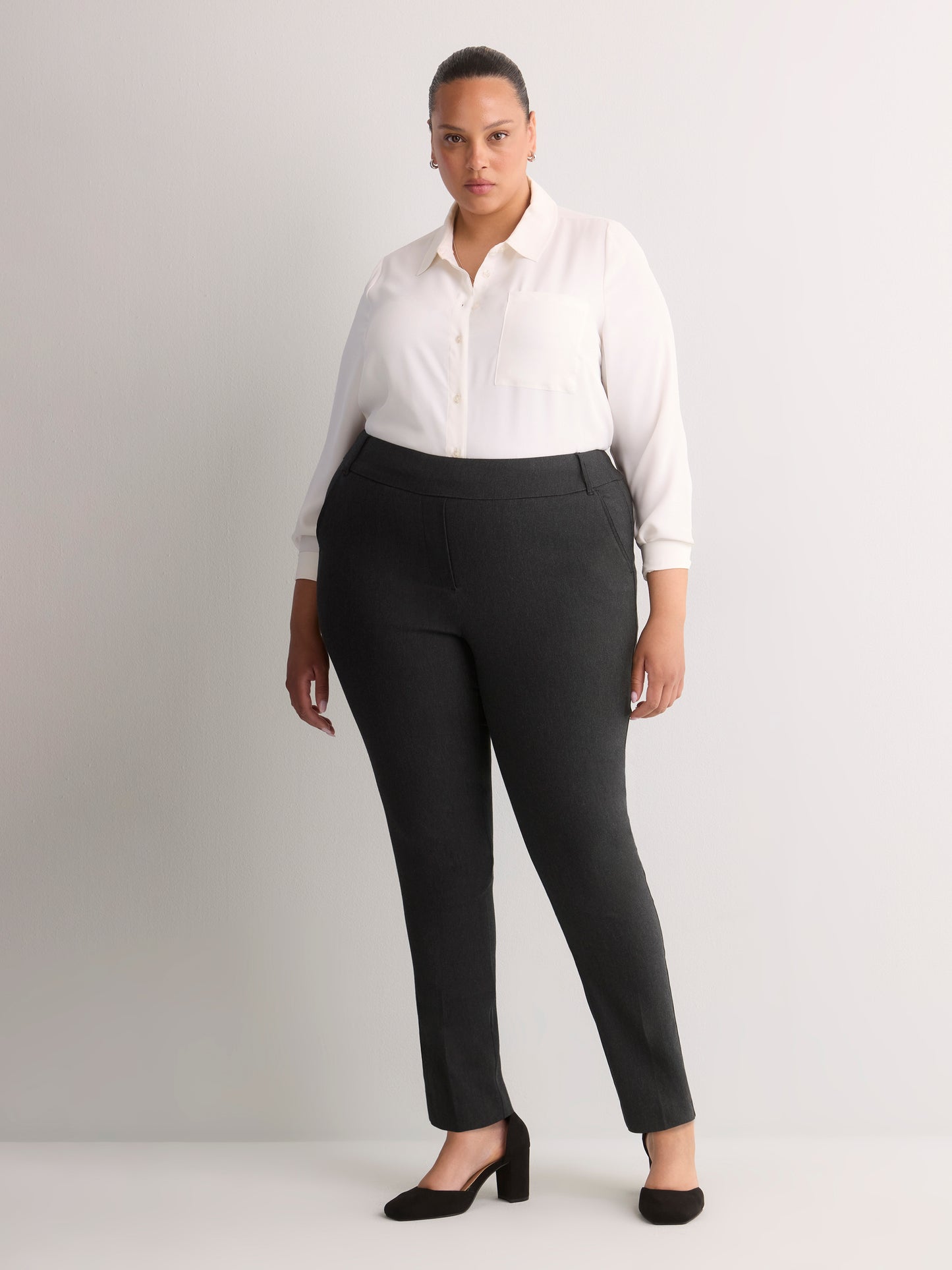 Responsible, Grey Skinny-Leg Savvy Pants