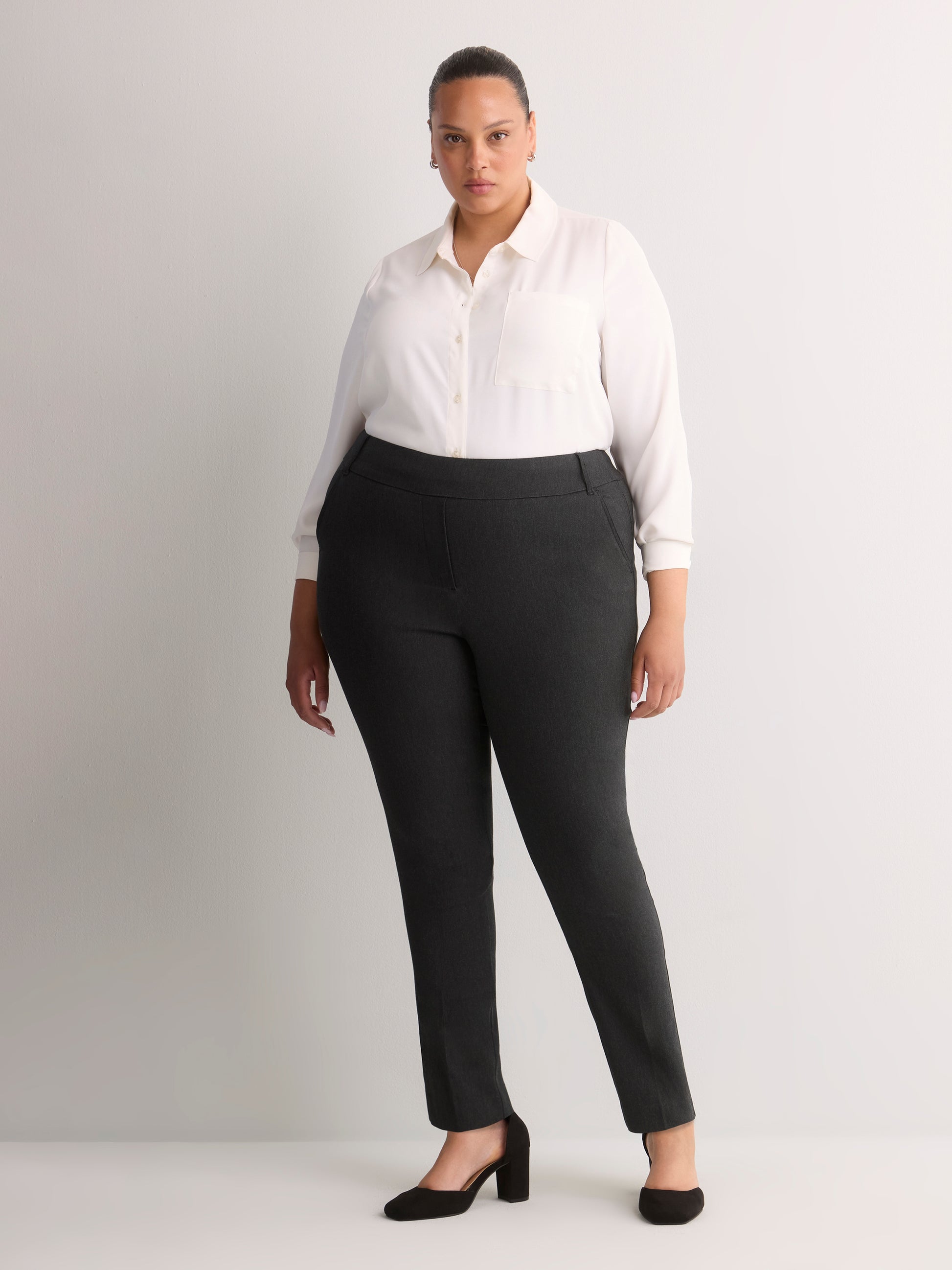 Responsible, Grey Skinny-Leg Savvy Pants