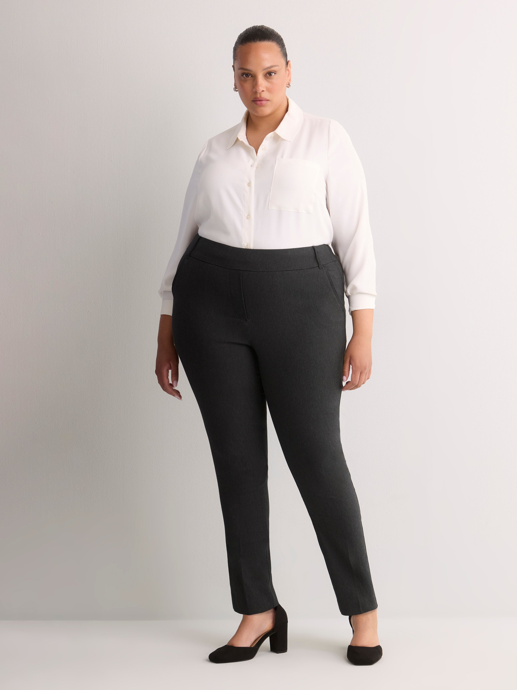 Responsible, Grey Skinny-Leg Savvy Pants
