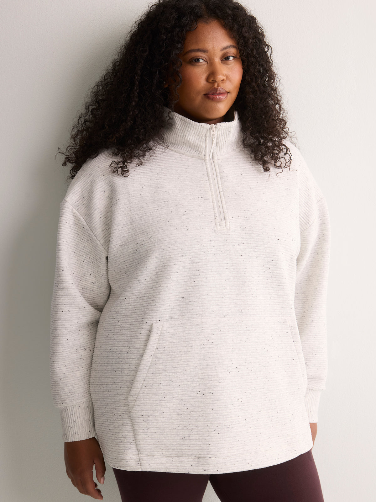Long Nep Ottoman Half-Zip Sweatshirt - Active Zone