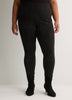 Black Textured Glitzy Legging with Tummy Control
