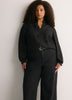 Classic-Fit High-Rise Wide-Leg Black Denim Pant - d/C jeans