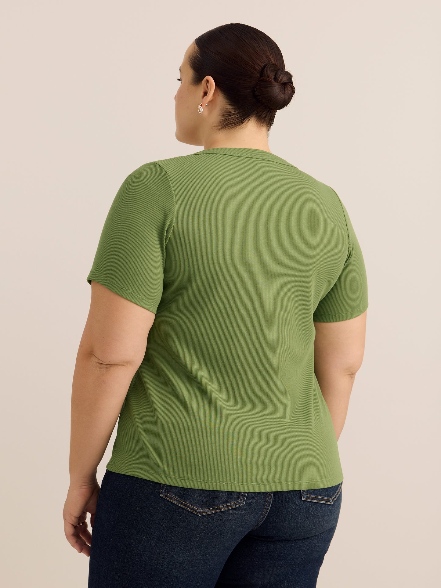 Short-Sleeve Scoop Neck Top
