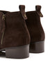 Extra Wide Width, Brown Suede Zipper Ankle Bootie