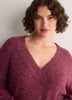 Loose Lurex V-Neck Sweater