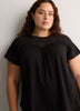 Slight Swing Top with Embroidered Yoke