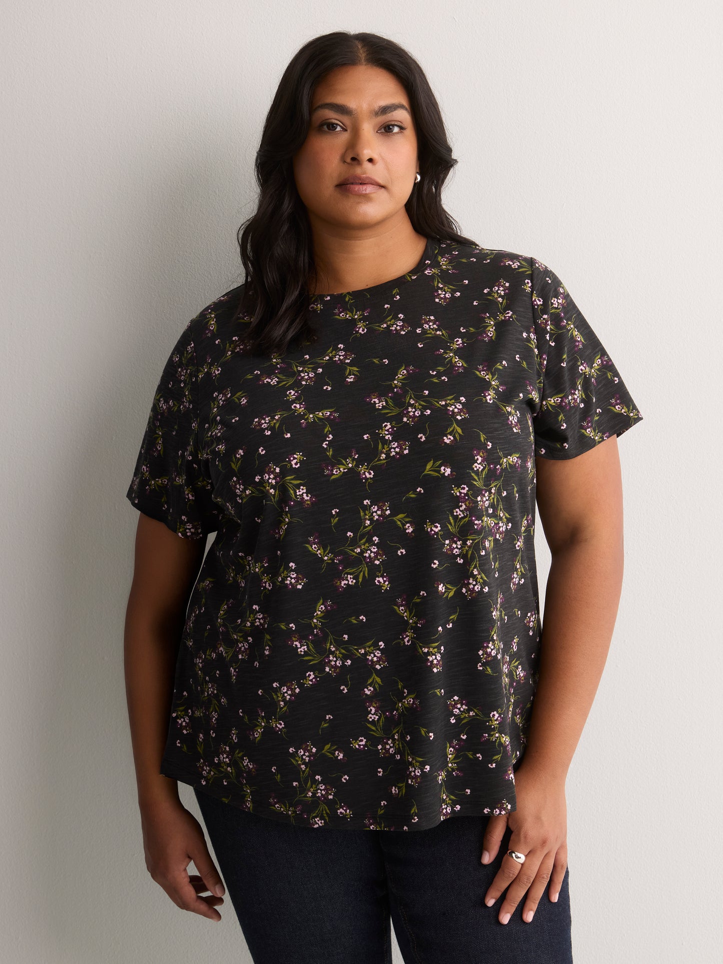 Curvy-Fit Short-Sleeve Crew-Neck Tee