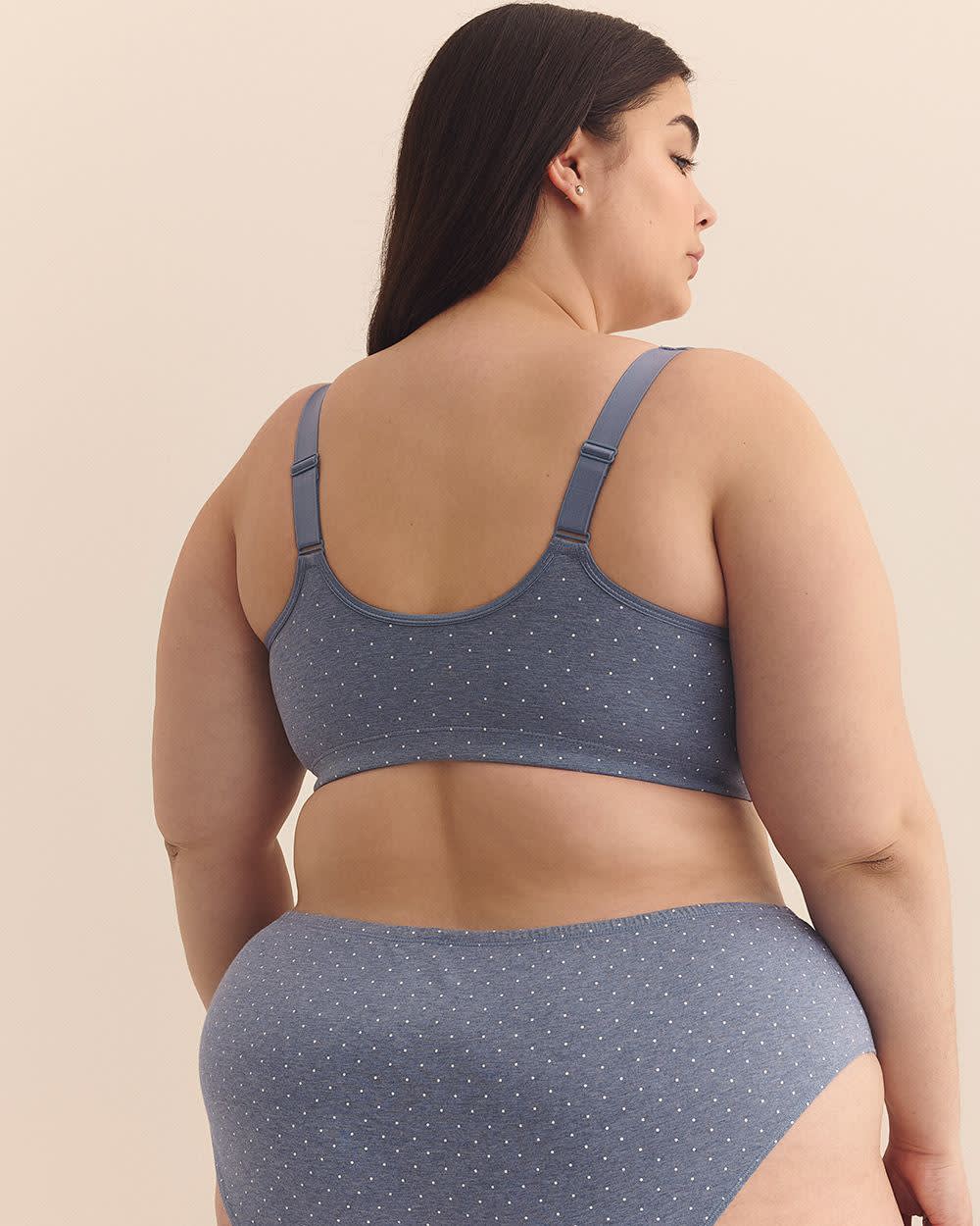 Soutien-gorge non doublé en coton à pois avec fermeture avant - ti Voglio