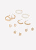 Assorted Pearl Hoop and Stud Earrings, Set of 6