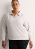 Fashion Flowy Waffle Knit Pullover with Collar - Active Zone