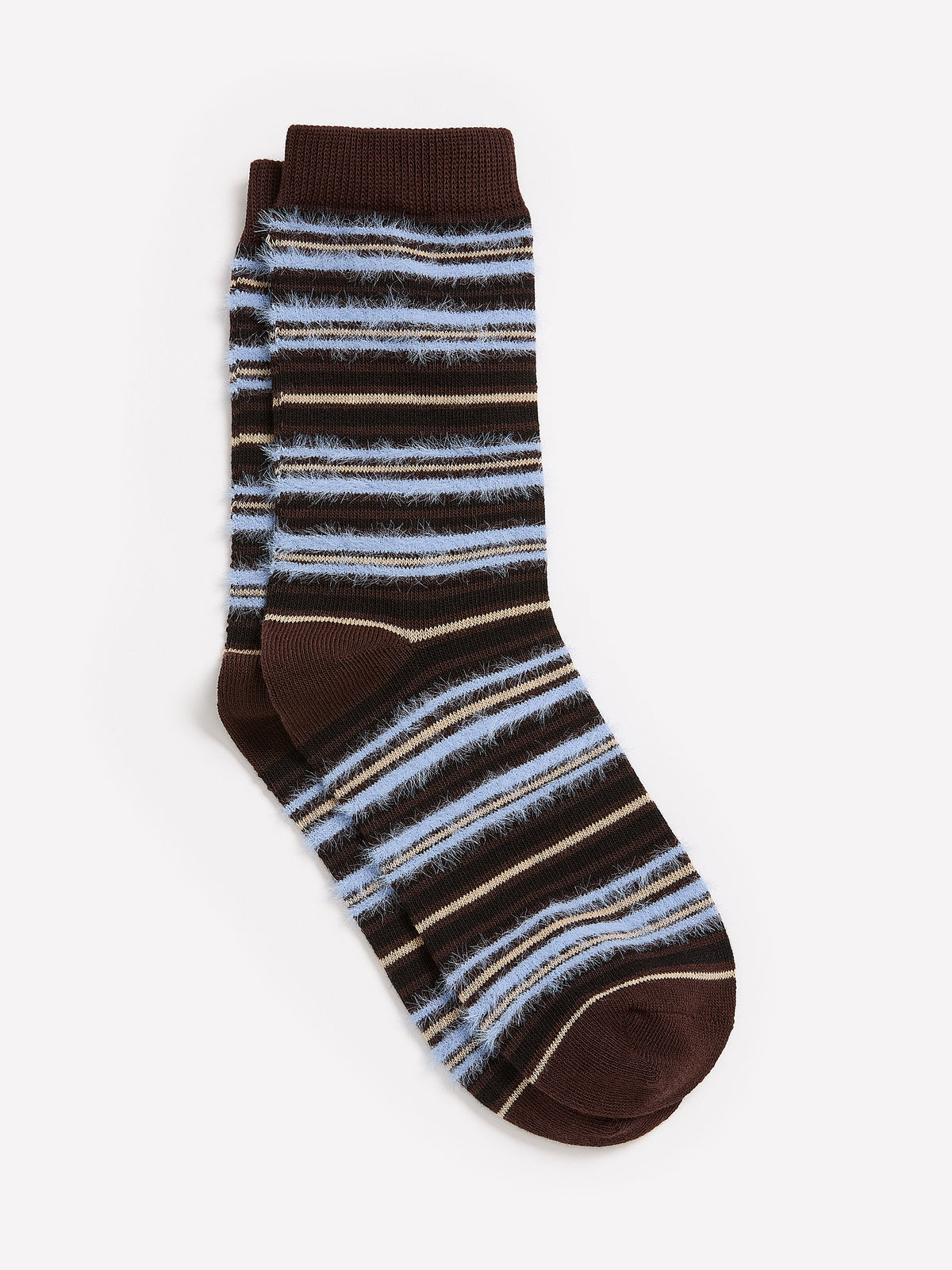 Textured Striped Crew Socks