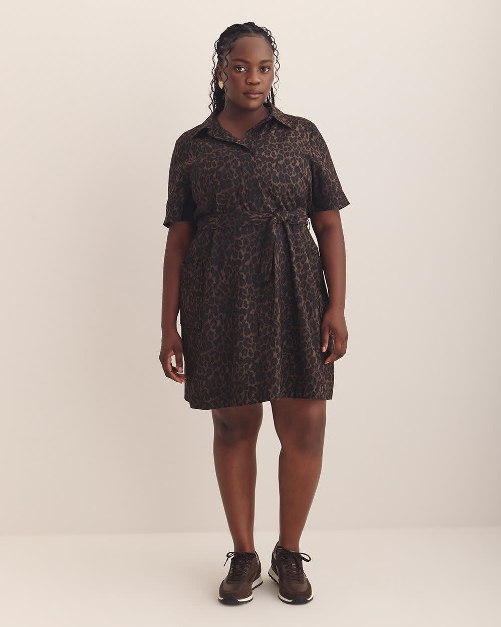 Robe utilitaire à motif léopard - Addition Elle