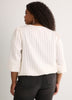 Short Buttoned-Down Elastic-Waist Blouse