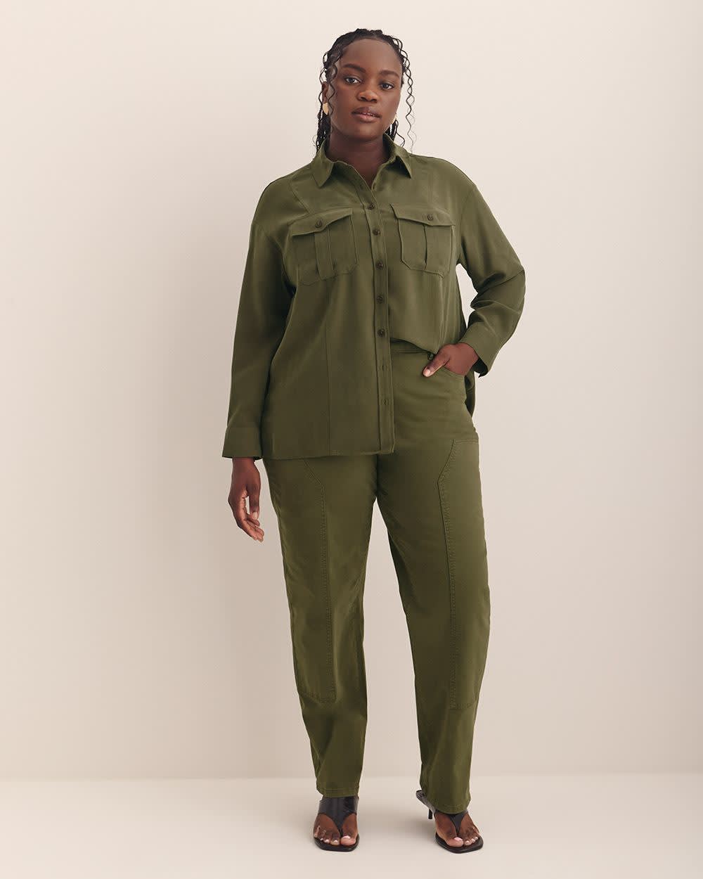 Utility Boxpleat Pocket Shirt - Addition Elle