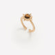 Golden Ring with Brown Stone