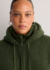 Long Hooded Mock-Neck Sherpa Jacket - Active Zone