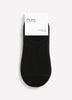 Black Knit Sneaker Socks, Set of 3