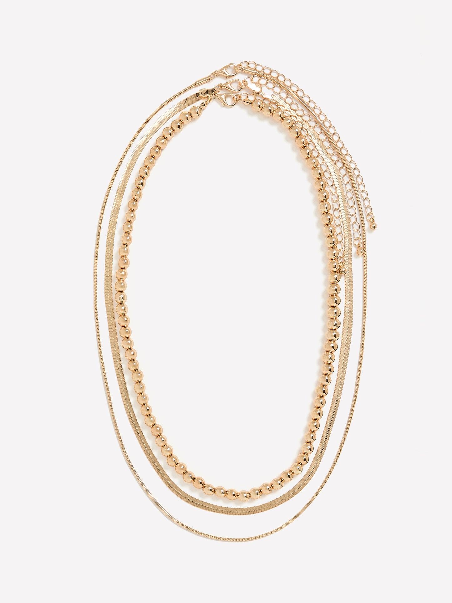 Short Golden Necklaces, Set of 3