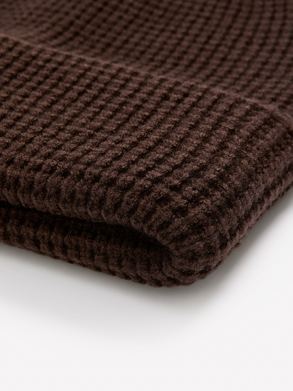 Waffle Knit Cuffed Beanie