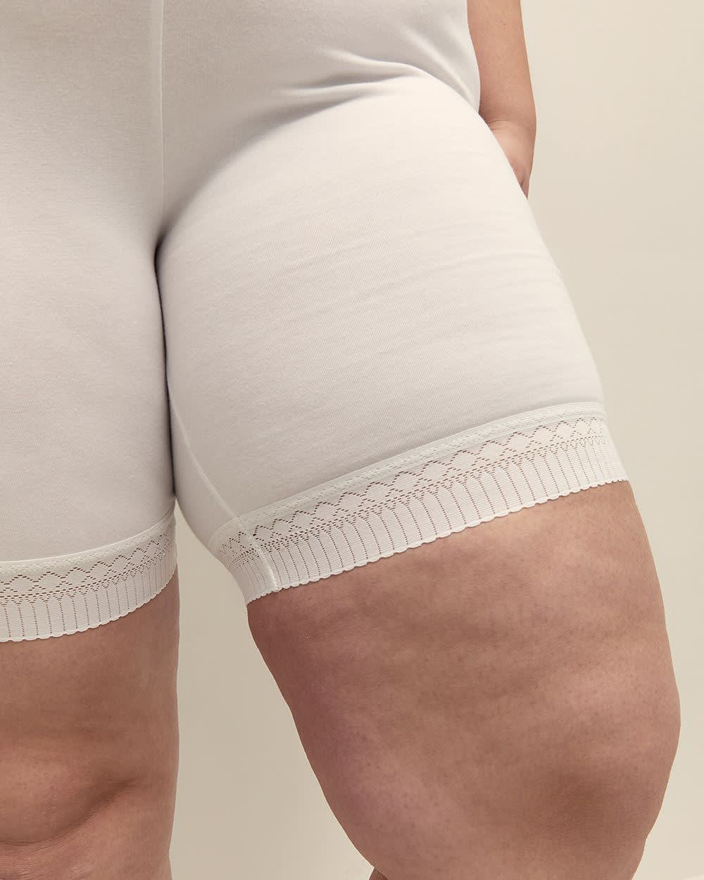 Long Leg Jersey Brief With Lace Trim - tiVOGLIO