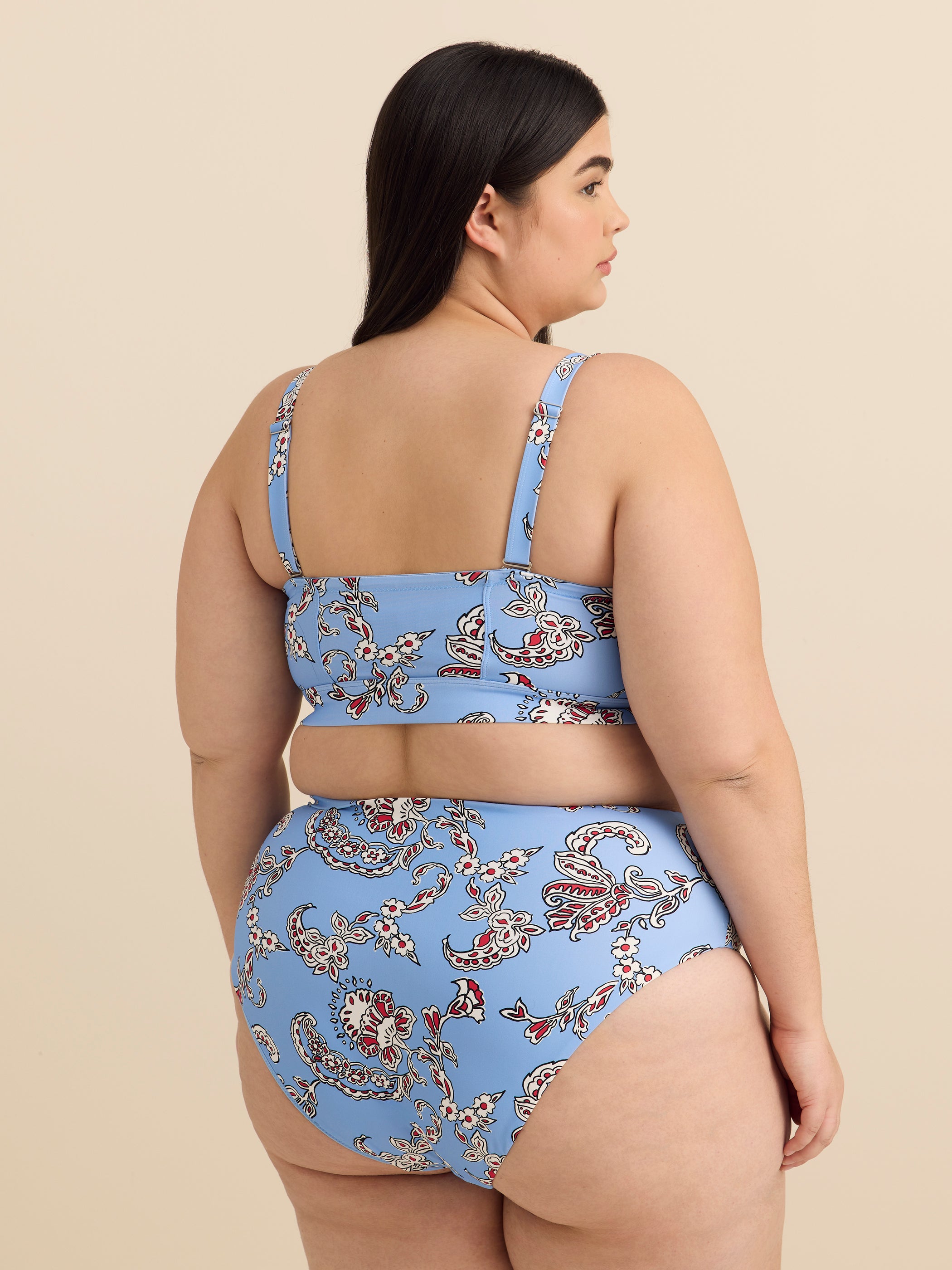 Haut de maillot style bandeau torsadé