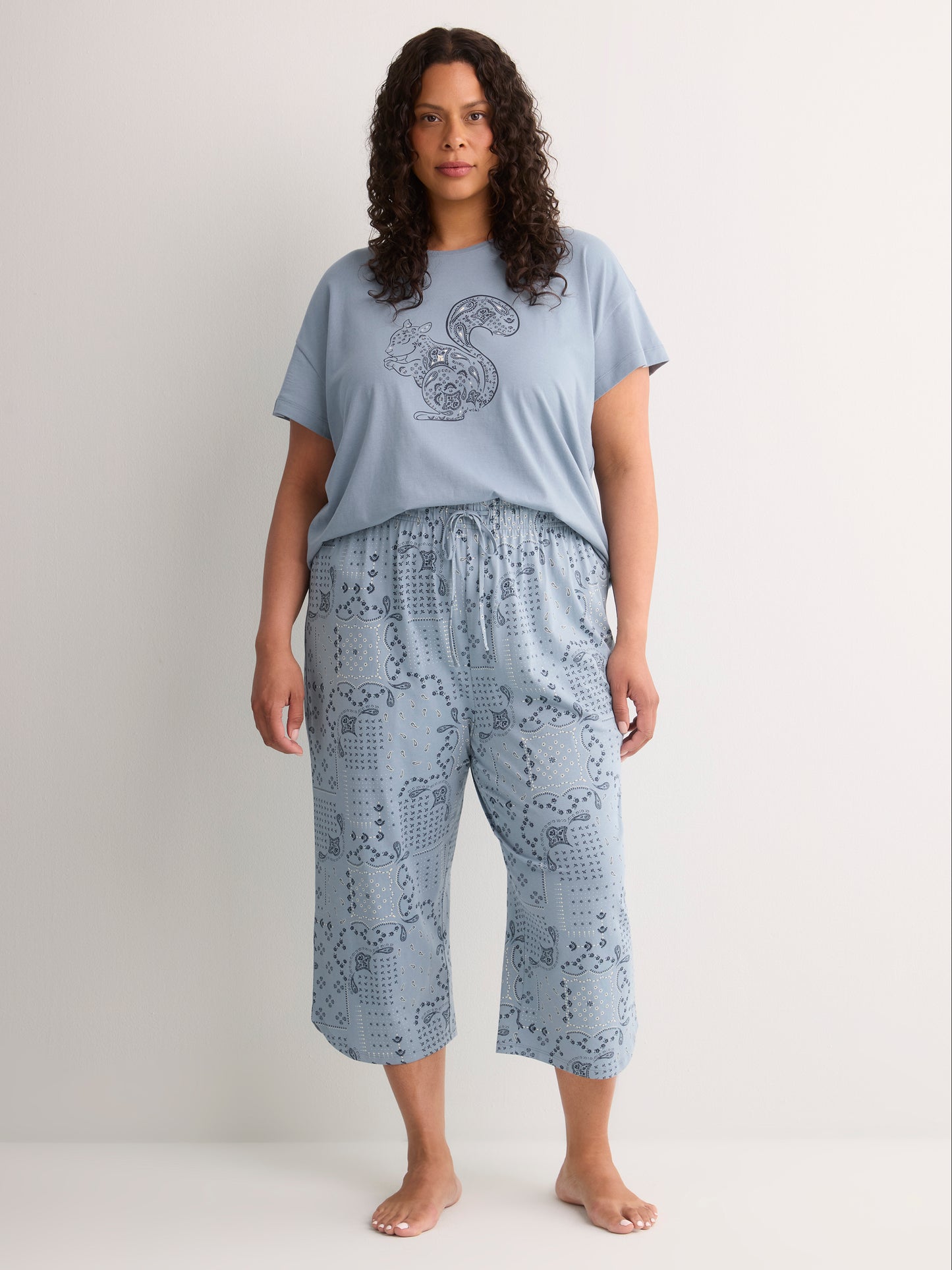 Printed Straight-Leg Capri Pyjama Pant - ti Voglio