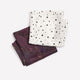 Soft Printed Scarfs with Elastic, Set of 2