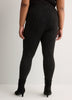 Black Textured Glitzy Legging with Tummy Control