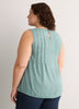 Sleeveless Swing Pintuck Knit Top