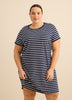 Chemise de nuit rayée à manches courtes - ti Voglio