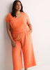 Woven Wide-Leg Slip-On Cropped Pant