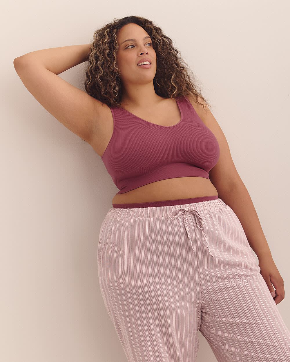 Reversible Seamless Ribbed Knit Bralette - ti Voglio