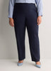 Petite, Navy Savvy-Fit Straight-Leg Pant - PENN. Essentials