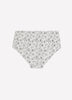 Grey Heather Cotton Brief with Dotted Floral Print - ti Voglio