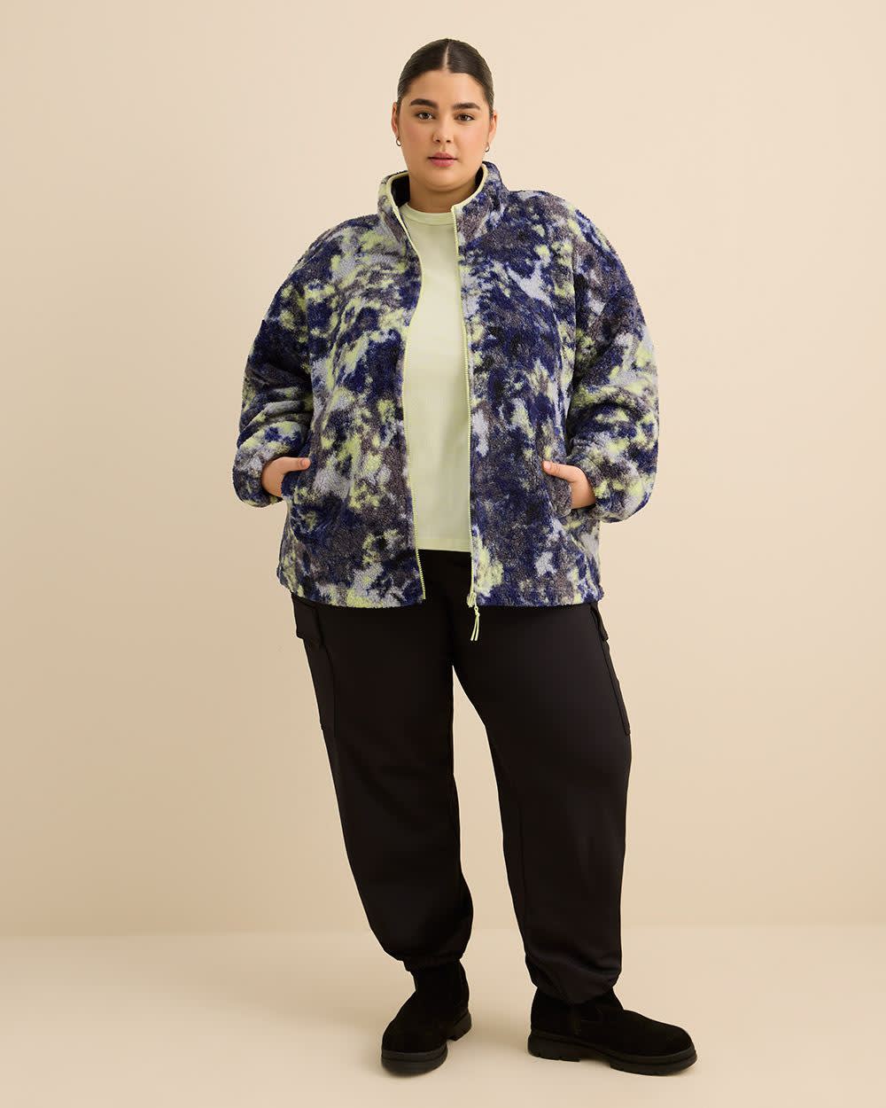 Manteau en sherpa marbré - Active Zone