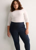 Medium Blue Denim Legging with Side Slits