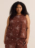 Sleeveless Straight Blouse with Side Ties