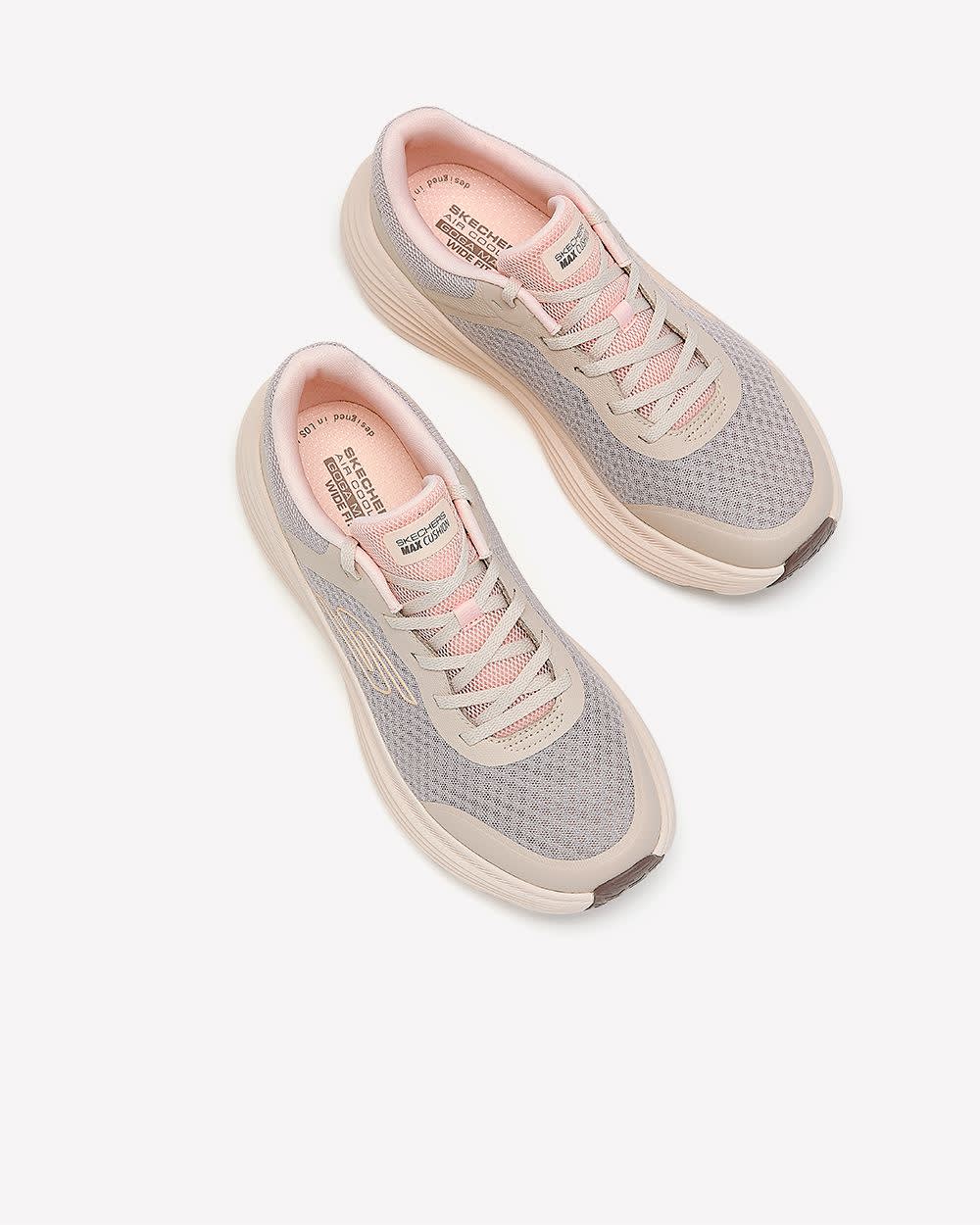 Wide Width, Cushioned Mesh Running Shoe - Skechers