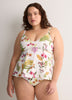 White Floral Swing Tankini Top
