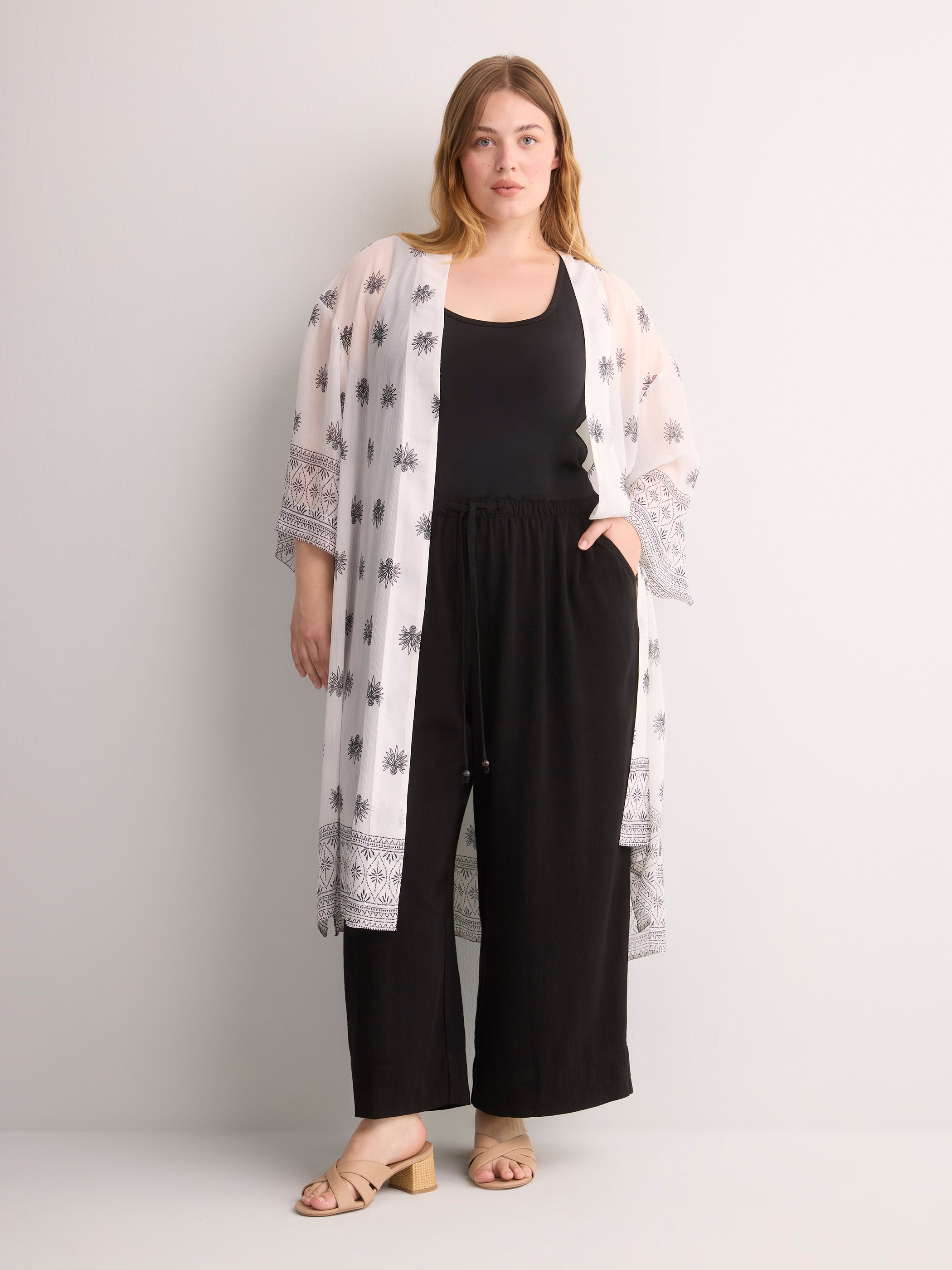 Printed Loose Tunic Overpiece